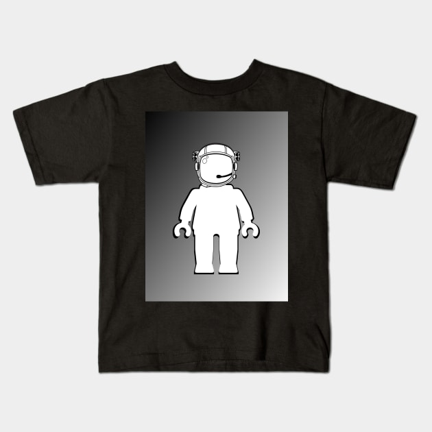 Banksy Style Astronaut Minifig, Customize My Minifig Kids T-Shirt by ChilleeW